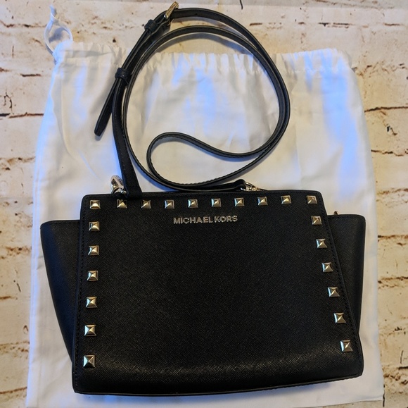Michael Kors Handbags - Michael Kors Small Studded Selma Crossbody